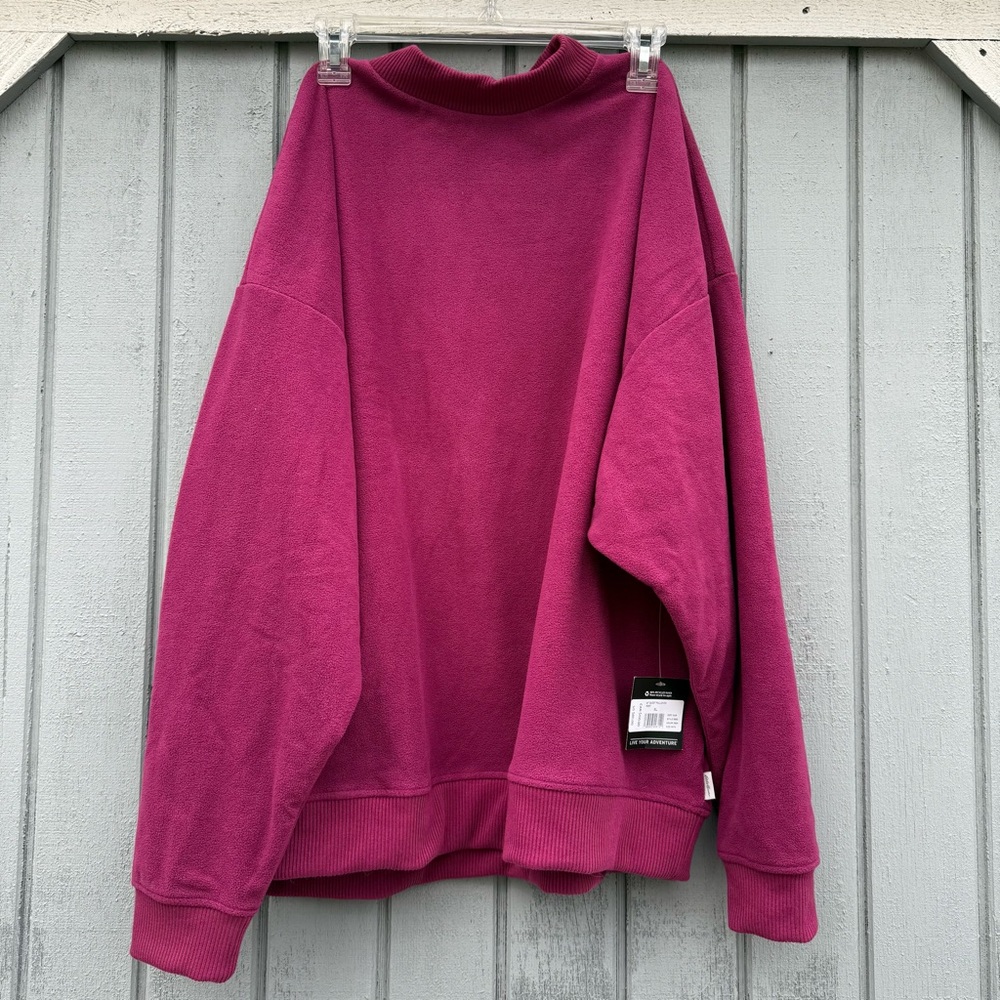 NWT Eddie Bauer Vibrant fuchsia Sweatshirt Size XL Tall